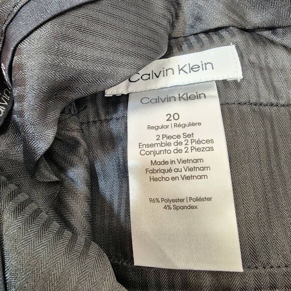 Calvin Klein Boys 2-Piece Suit Black Size 20 NWT | Slim Fit Jacket & Dress Pants - Picture 13 of 14